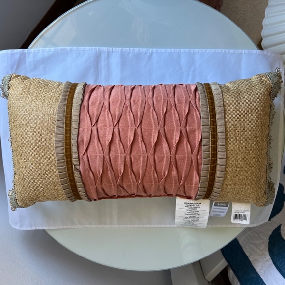 Croscill 22 X 11 Coral  NORMANDY Pillow - Picture 6 of 8